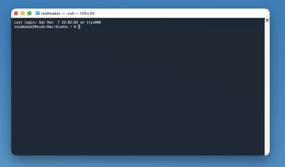 macOS Terminal with default title bar